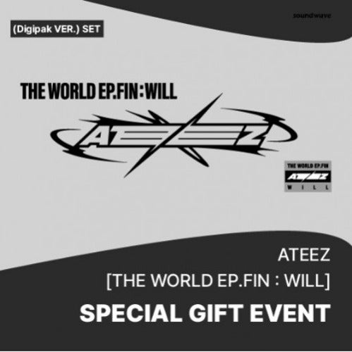 [PRE-ORDER] [SOUND WAVE] ATEEZ - THE WORLD EP.FIN : WILL (DIGIPACK VER.) (8EA 1SET) - Swiss K-POPup