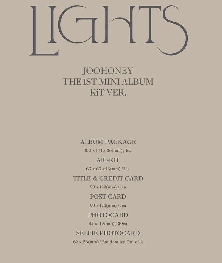 [Pre-Order] JOOHONEY - LIGHTS (1ST MINI ALBUM) KIT - Swiss K-POPup