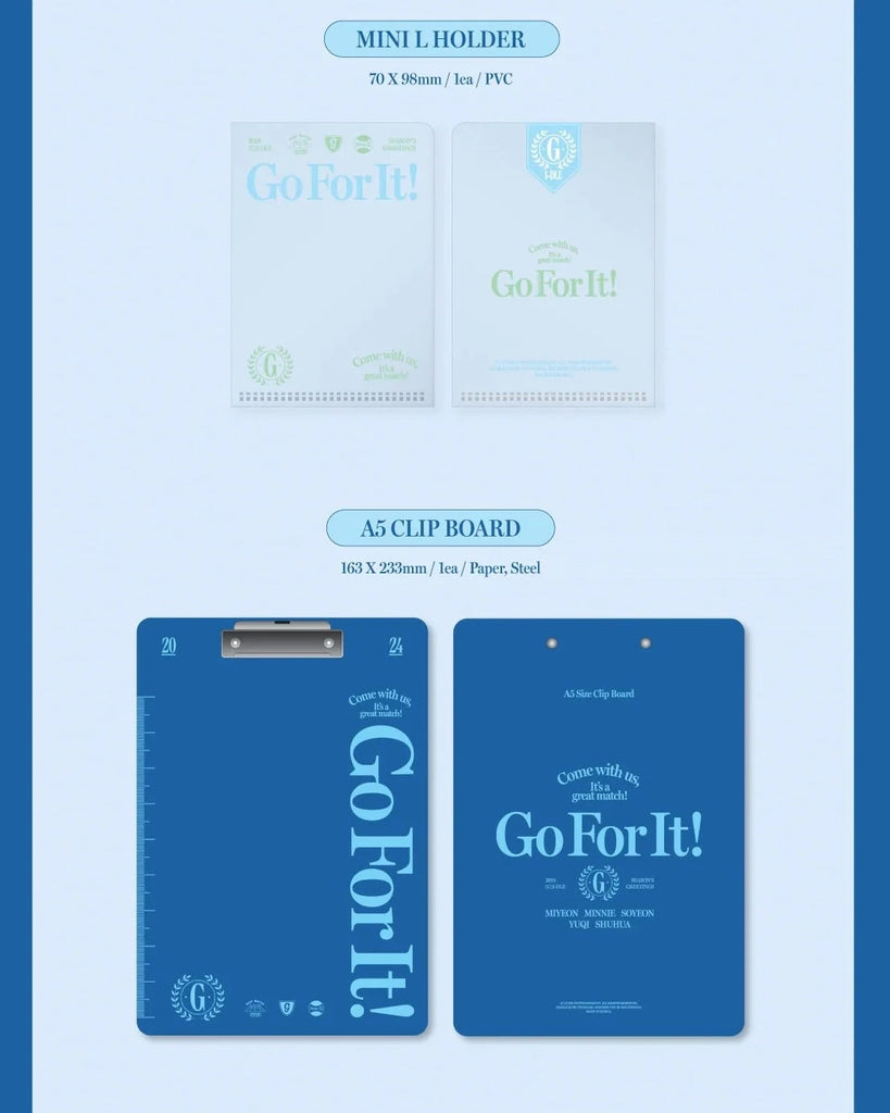 [PRE-ORDER] (G)I-DLE - GO FOR IT 2024 SEASON'S GREETINGS - Swiss K-POPup