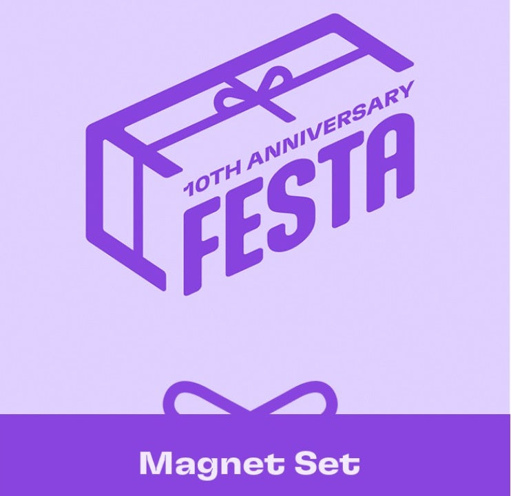 [PRE-ORDER]  BTS - 10TH ANNIVERSARY FESTA OFFICIAL MD - MAGNET SET - Swiss K-POPup
