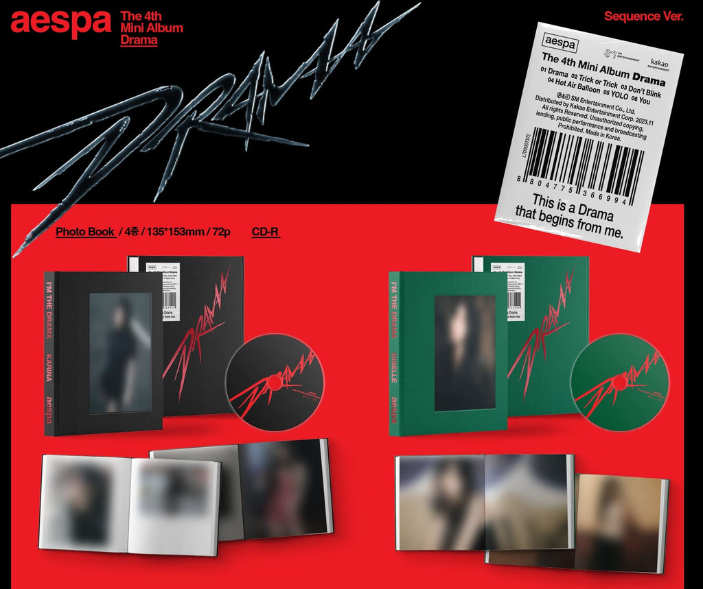 [Pre-Order] AESPA - [DRAMA] (4TH MINI ALBUM) (SEQUENCE VER.) - Swiss K-POPup