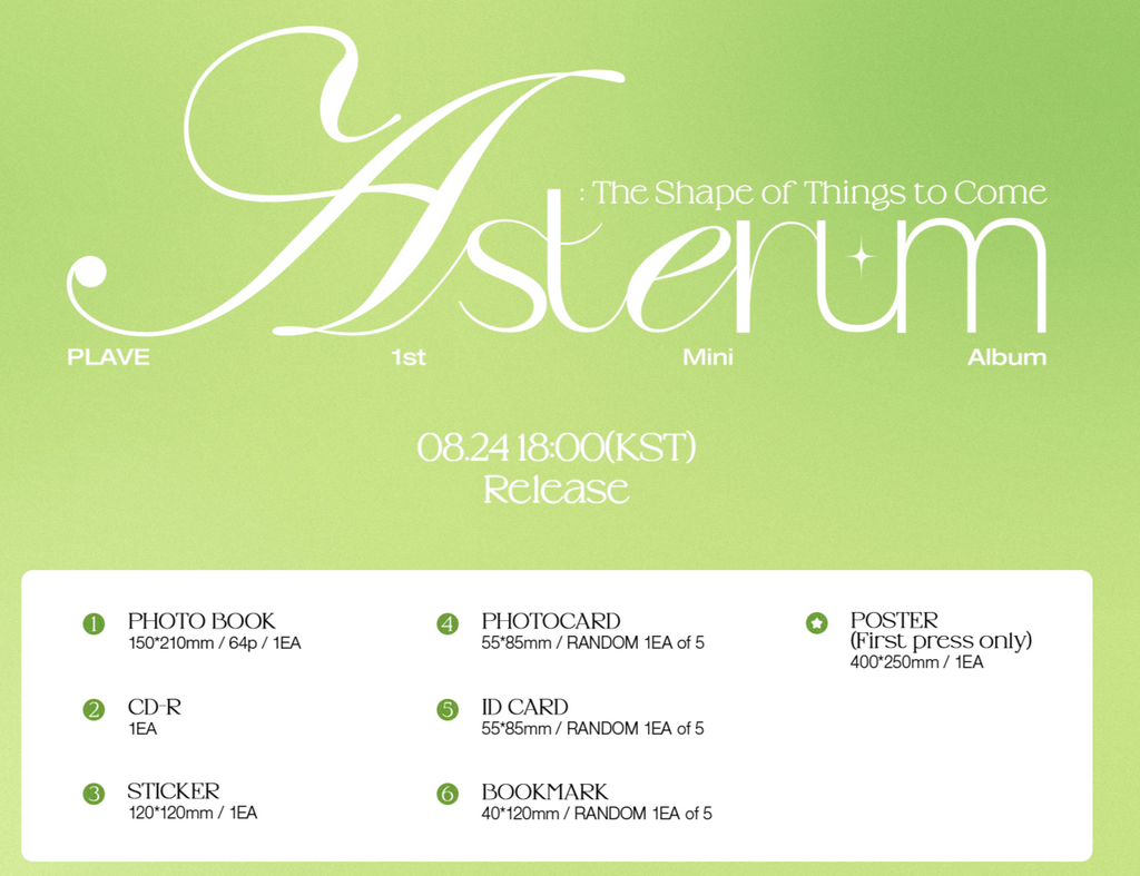 [PRE-ORDER] PLAVE 1st Mini Album [ASTERUM : The Shape of Things to Come] - Swiss K-POPup