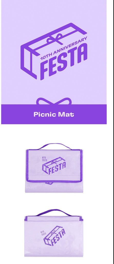 [PRE-ORDER] BTS - 10TH ANNIVERSARY FESTA OFFICIAL MD - PICNIC MAT - Swiss K-POPup