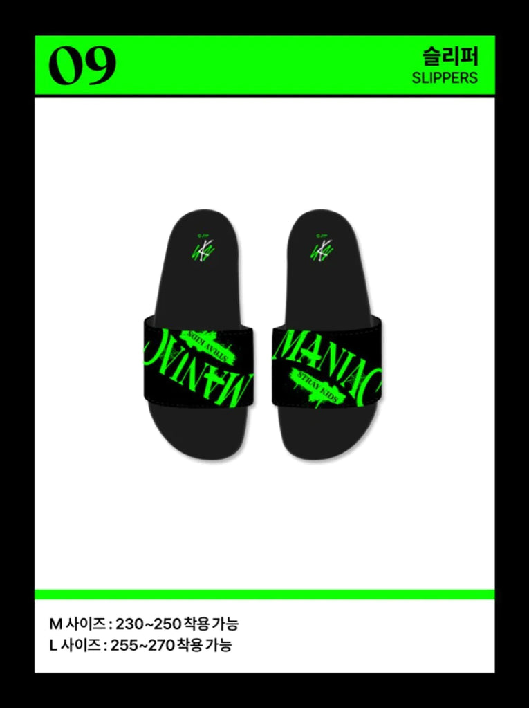 STRAY KIDS - 2ND WORLD TOUR IN SEOUL MANIAC OFFICIAL MD - SLIPPERS - Swiss K-POPup