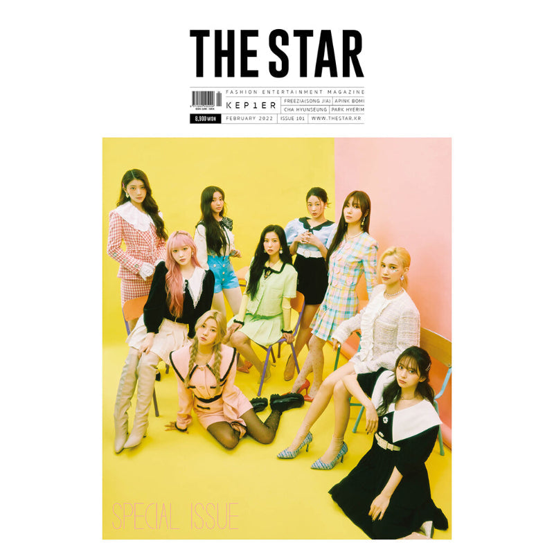 The Star - FEB 2022 - Magazine Cover Kep1er (+Freezia (Song Jia) from Singles Inferno) - Swiss K-POPup
