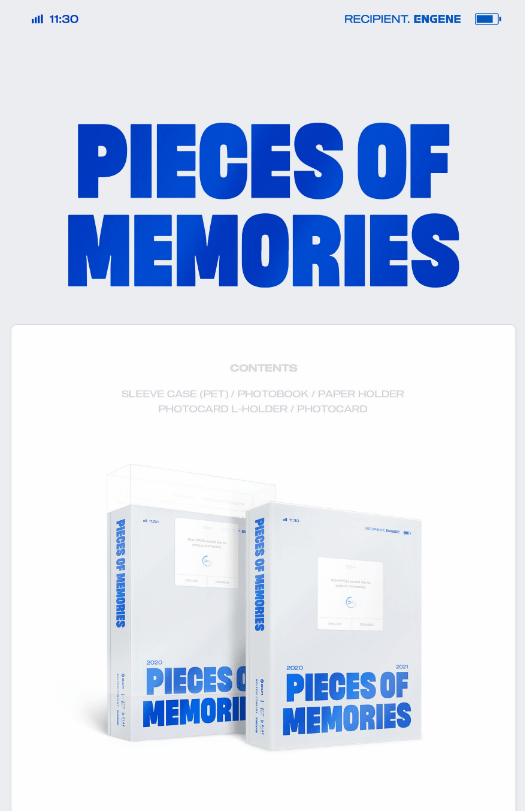 ENHYPEN - PIECES OF MEMORIES - Swiss K-POPup