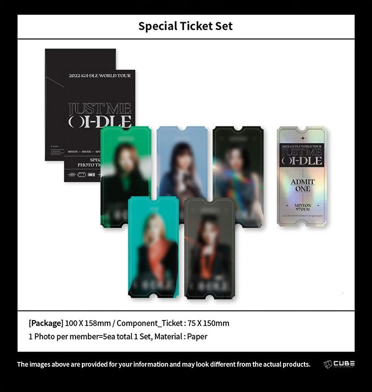 [(G)I-DLE] [JUST ME ( )I-DLE] SPECIAL TICKET SET OFFICIAL MD - Swiss K-POPup