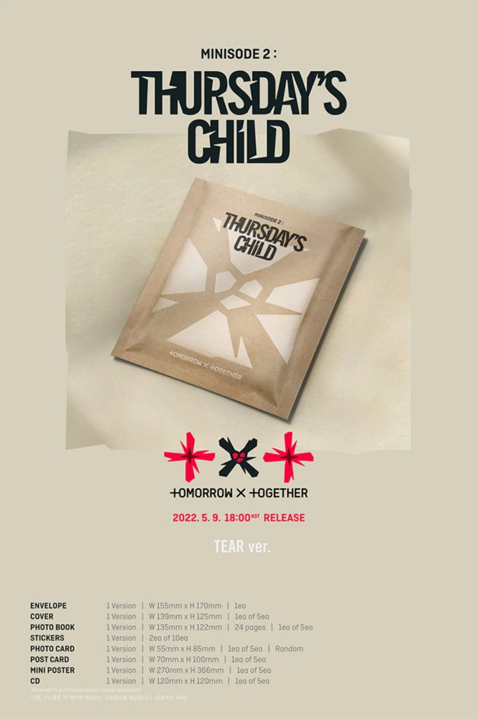 [Pre-Order] TOMORROW X TOGETHER [minisode 2: Thursday's Child] (TEAR ver.) - Swiss K-POPup