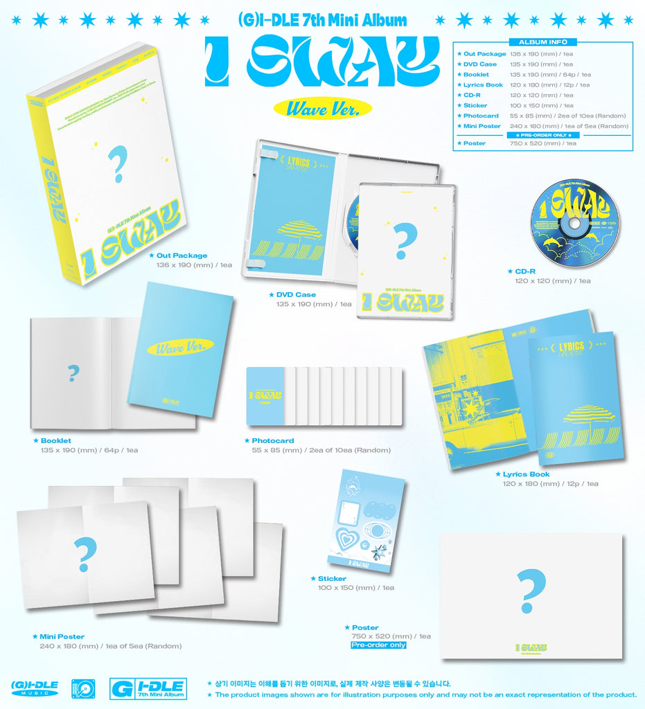 (G)I-DLE 7th Mini Album [I SWAY]  (Special Gift : Photocard 2 ea) - Swiss K-POPup