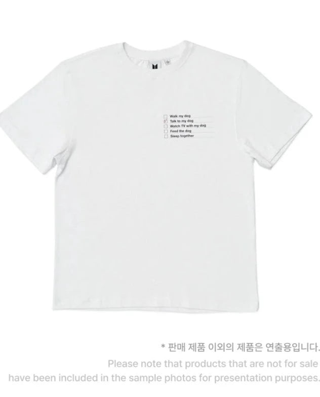 BTS V - LAYOVER 1ST SOLO ALBUM OFFICIAL MD - S/S T-SHIRT (CHECKLIST) - Swiss K-POPup