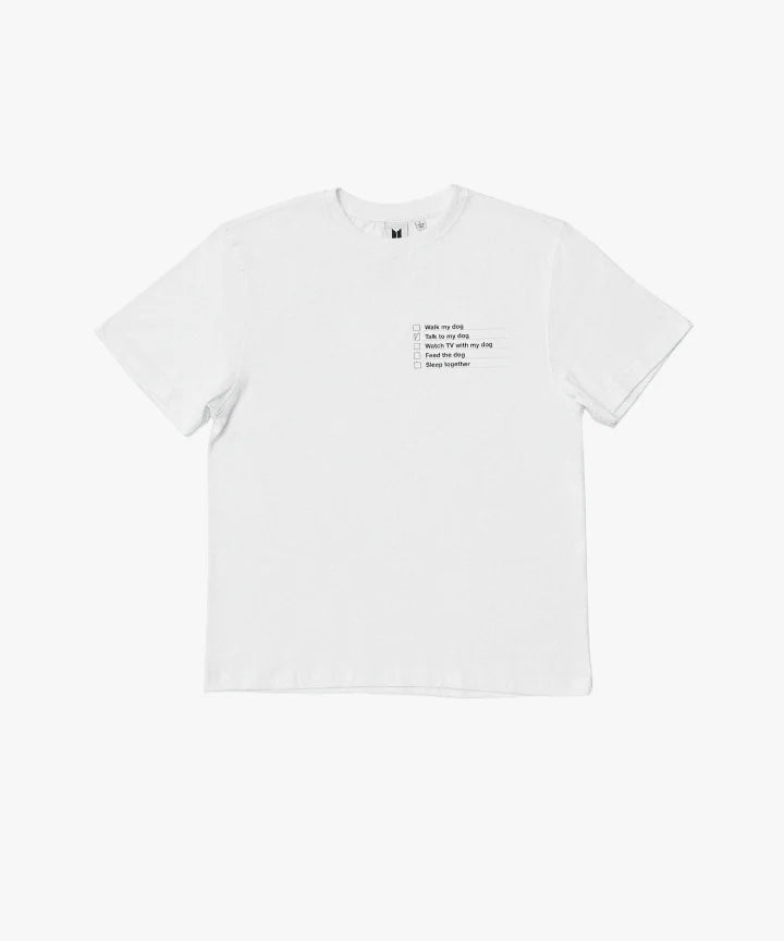 BTS V - LAYOVER 1ST SOLO ALBUM OFFICIAL MD - S/S T-SHIRT (CHECKLIST) - Swiss K-POPup