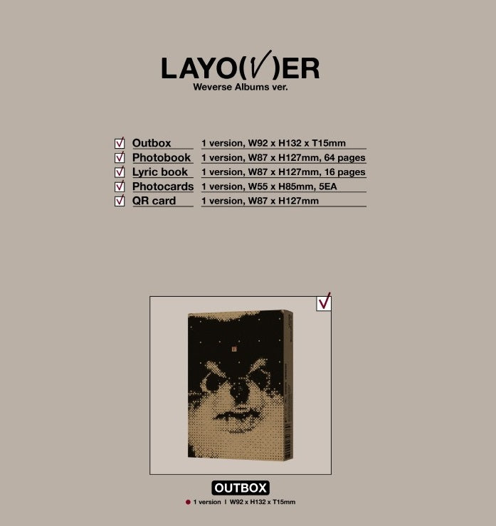 [PRE-ORDER]	[EARLY BIRD] [WEVERSE] BTS V -  LAYOVER (SET) + LAYOVER (WEVERSE ALBUMS VER.) SET - Swiss K-POPup