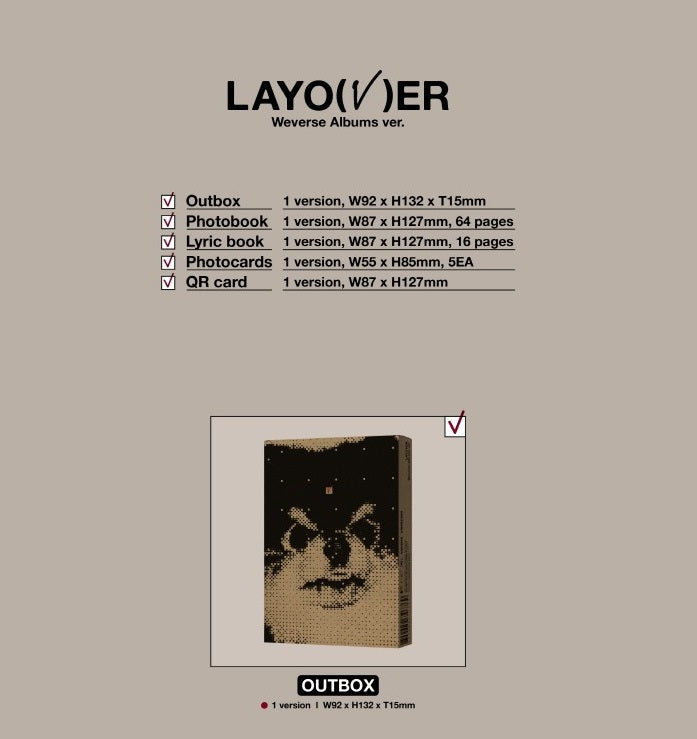 [Pre-Order] BTS V -  LAYOVER (WEVERSE ALBUMS VER.) - Swiss K-POPup