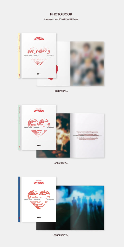 ENHYPEN 2nd Album [ROMANCE : UNTOLD] + EXTRA PHOTO CARD - Swiss K-POPup