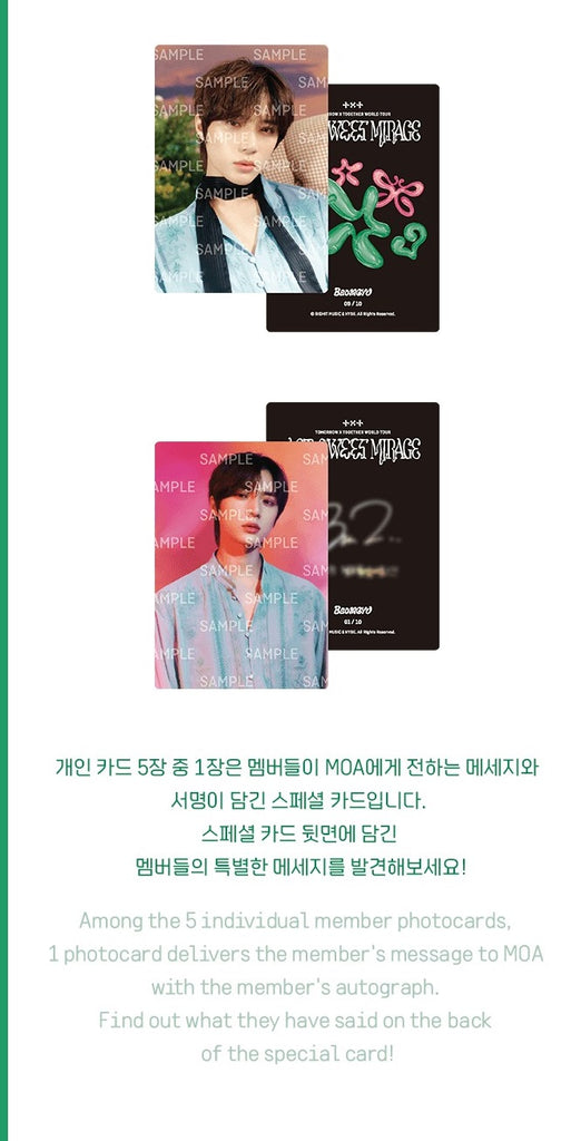 TXT TOUR ACT SWEET MIRAGE OFFICIAL MD -  MINI PHOTO CARD - Swiss K-POPup