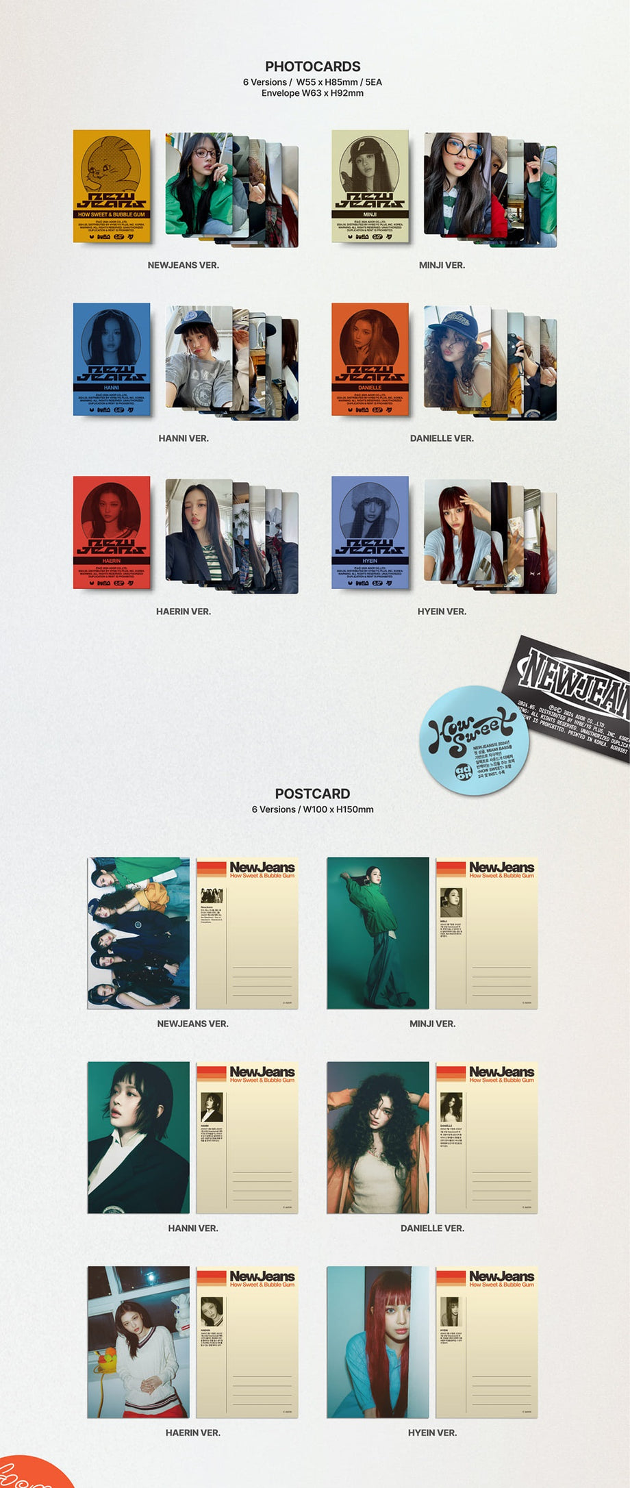 NEWJEANS - HOW SWEET (STANDARD VER.) + EXTRA POLAROID DPHOTO CARD