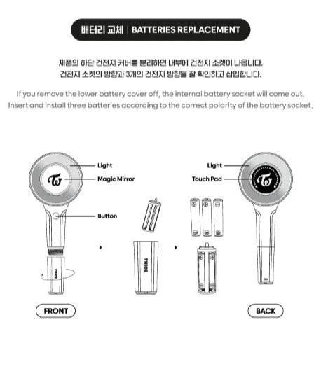[PRE-ORDER] TWICE CANDY BONG ∞ OFFICIAL LIGHT STICK - Swiss K-POPup