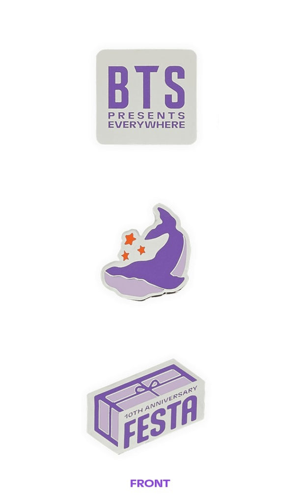 [PRE-ORDER]  BTS - 10TH ANNIVERSARY FESTA OFFICIAL MD - MAGNET SET - Swiss K-POPup