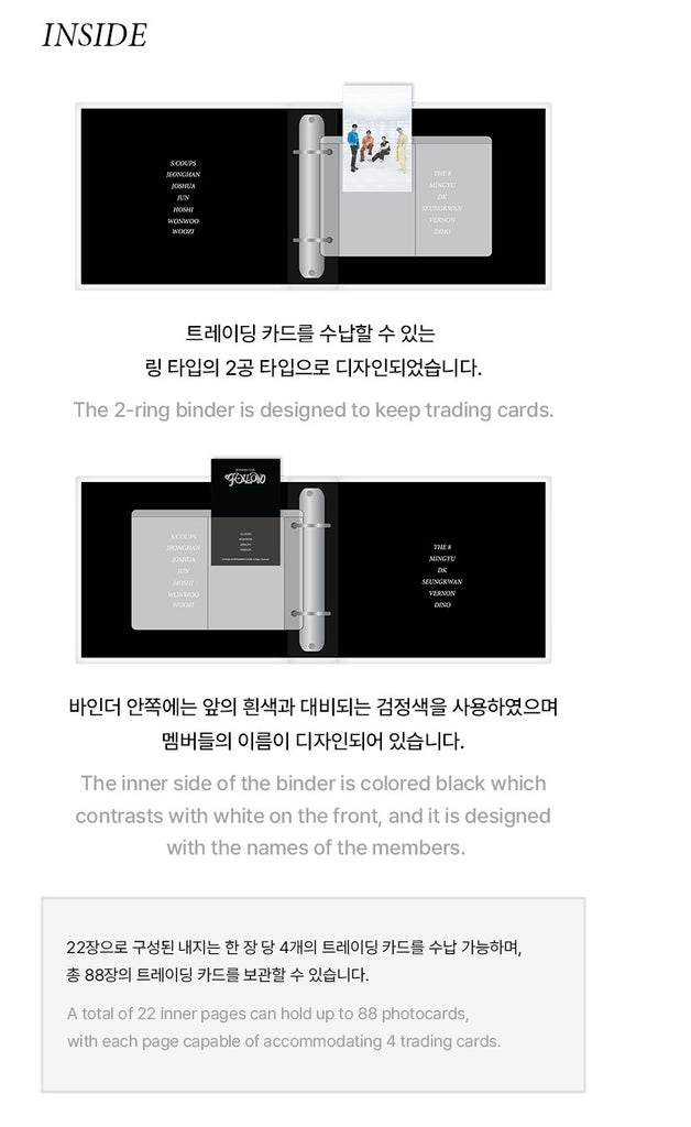 [PRE-ORDER]  SEVENTEEN - FOLLOW TO SEOUL TOUR OFFICIAL MD - TRADING CARD BINDER - Swiss K-POPup