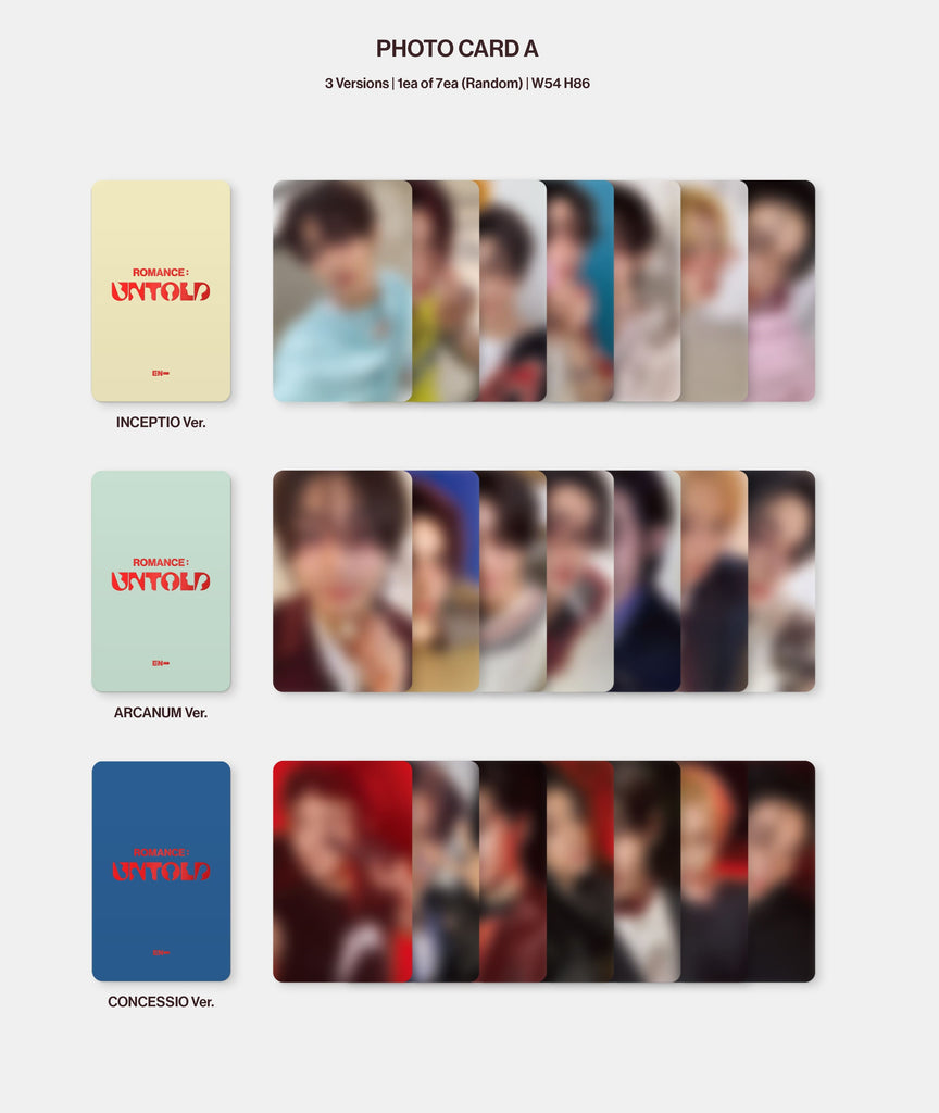 ENHYPEN 2nd Album [ROMANCE : UNTOLD] + EXTRA PHOTO CARD - Swiss K-POPup