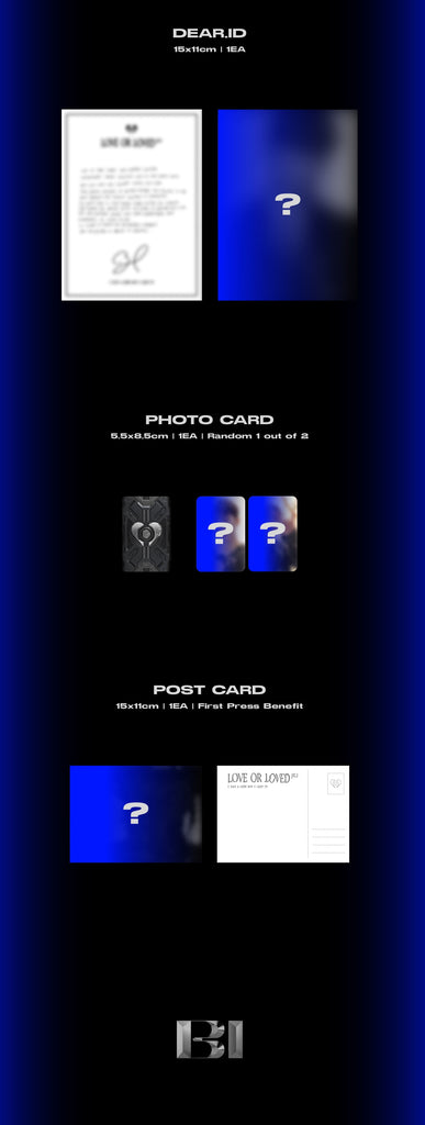 [Pre-Order] B.I - LOVE OR LOVED PART.2 - Swiss K-POPup
