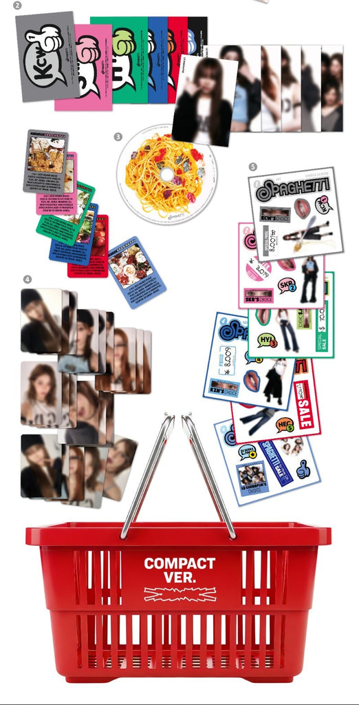 LE SSERAFIM 1st Single Album [SPAGHETTI] (COMPACT Ver.) - Swiss K-POPup