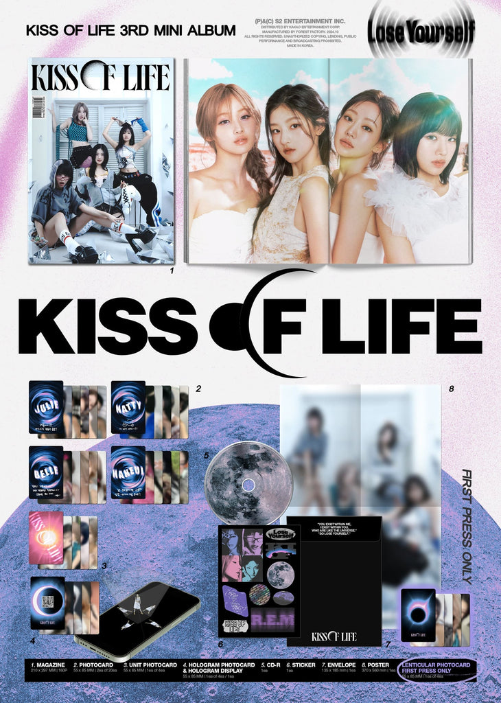 KISS OF LIFE 3rd Mini Album [Lose Yourself] (Magazine Ver.) (Special Gift : Photocard 1 ea) - Swiss K-POPup