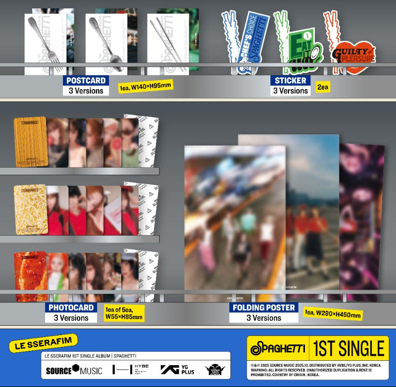 LE SSERAFIM 1st Single Album [SPAGHETTI] - Swiss K-POPup