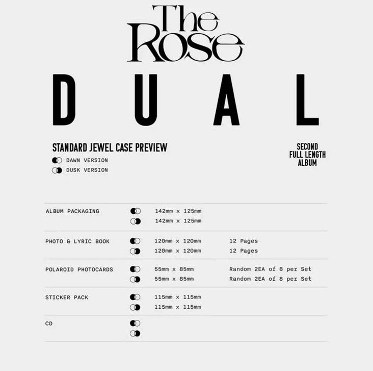 [Pre-Order] THE ROSE - DUAL (JEWEL CASE ALBUM) - Swiss K-POPup