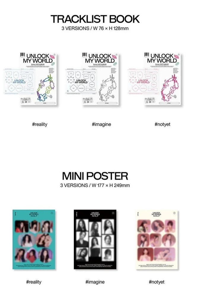 [Pre-Order] FROMIS_9 - UNLOCK MY WORLD (1ST ALBUM) - Swiss K-POPup