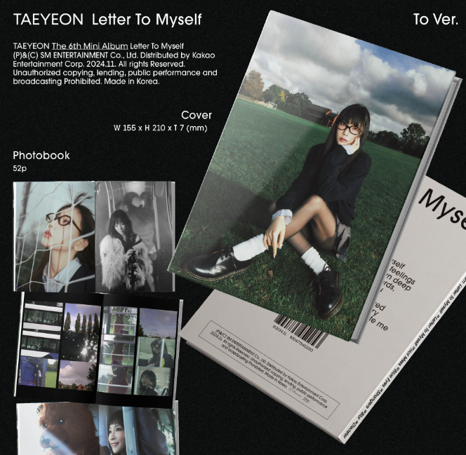 TAEYEON 6th Mini Album [Letter To Myself] (To Ver.) - Swiss K-POPup