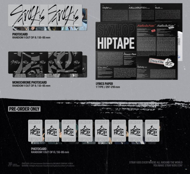 STRAY KIDS - SKZHOP HIPTAPE [合 (HOP)] (ACCORDION VER.) (Special Gift : Photocard 1 ea) - Swiss K-POPup