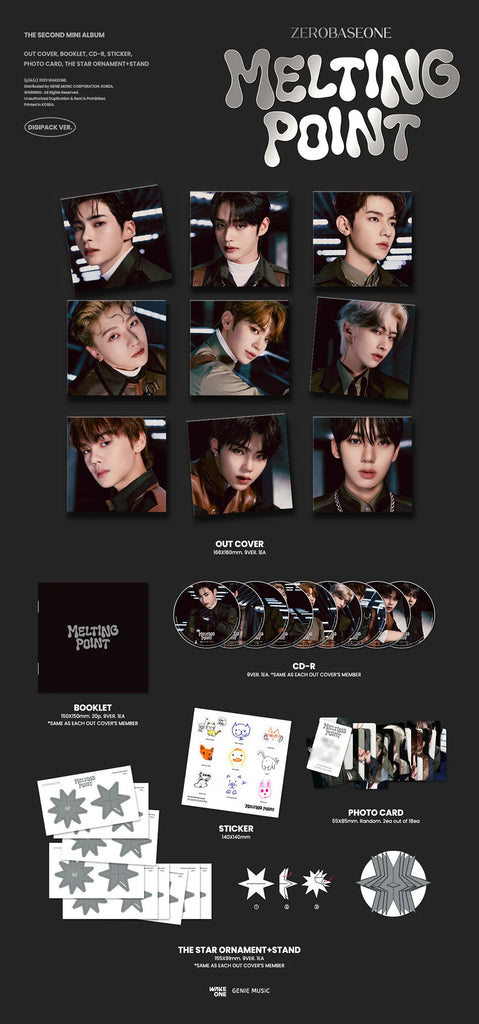 ZEROBASEONE - MELTING POINT 2ND MINI ALBUM DIGIPACK VER. - Swiss K-POPup
