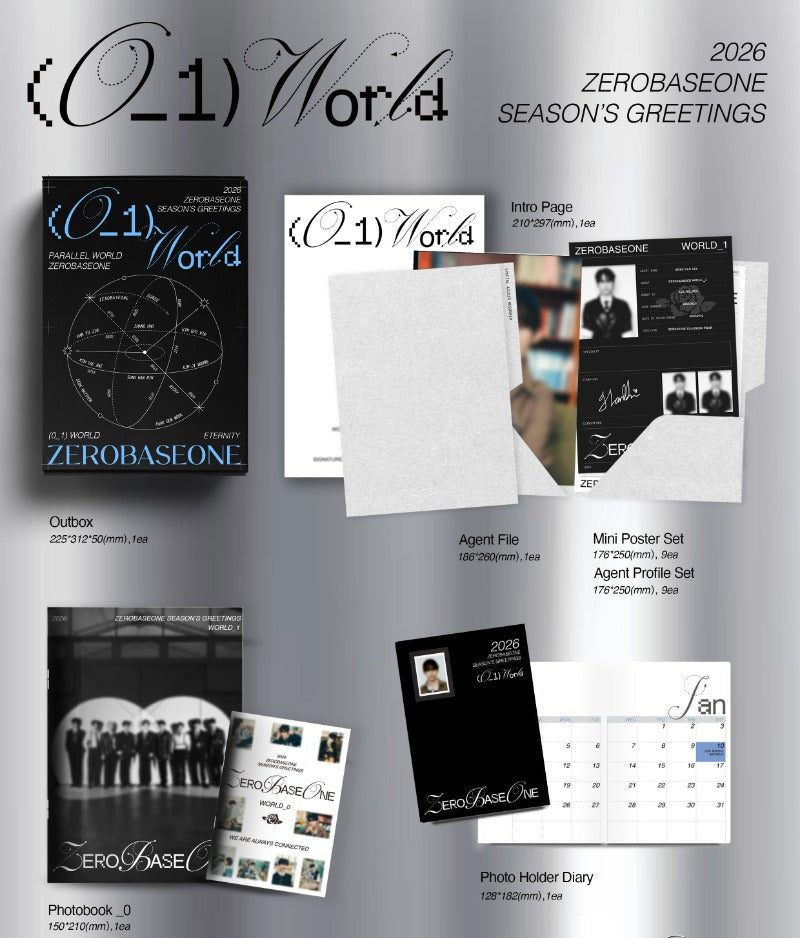 [PRE-ORDER] ZEROBASEONE 2026 SEASON'S GREETINGS [(0_1) World] - Swiss K-POPup