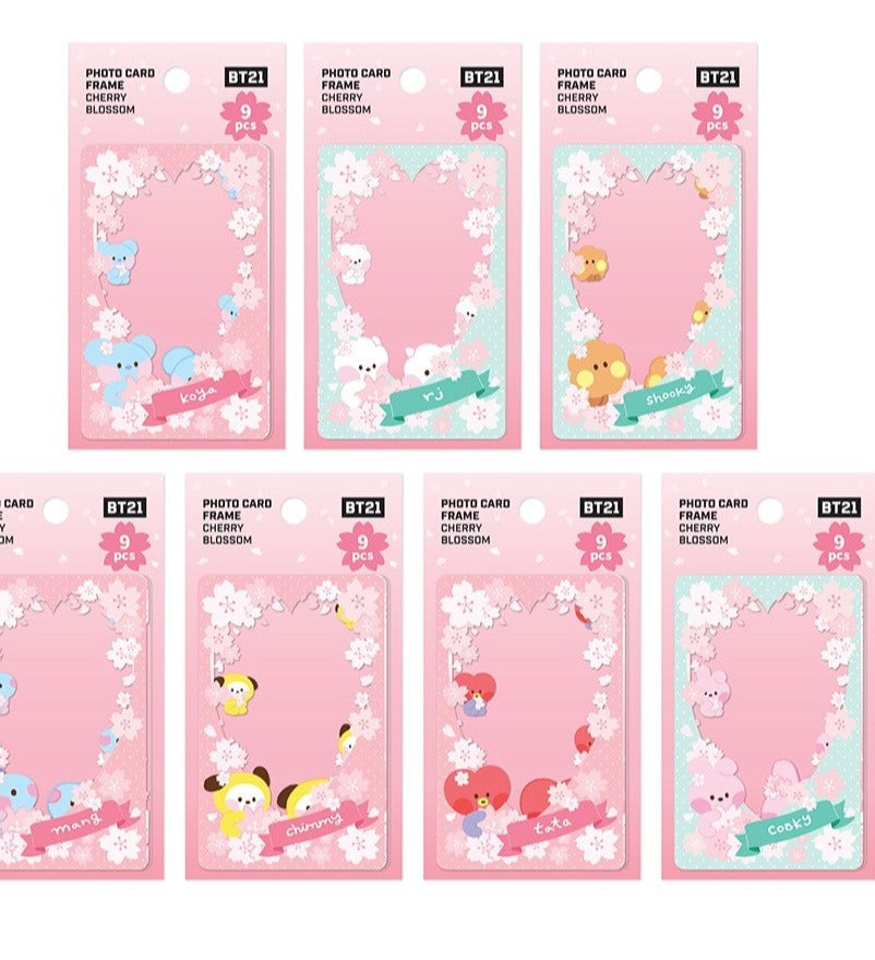 BT21 OFFICIAL MININI PHOTO CARD FRAME CHERRY BLOSSOM - Swiss K-POPup