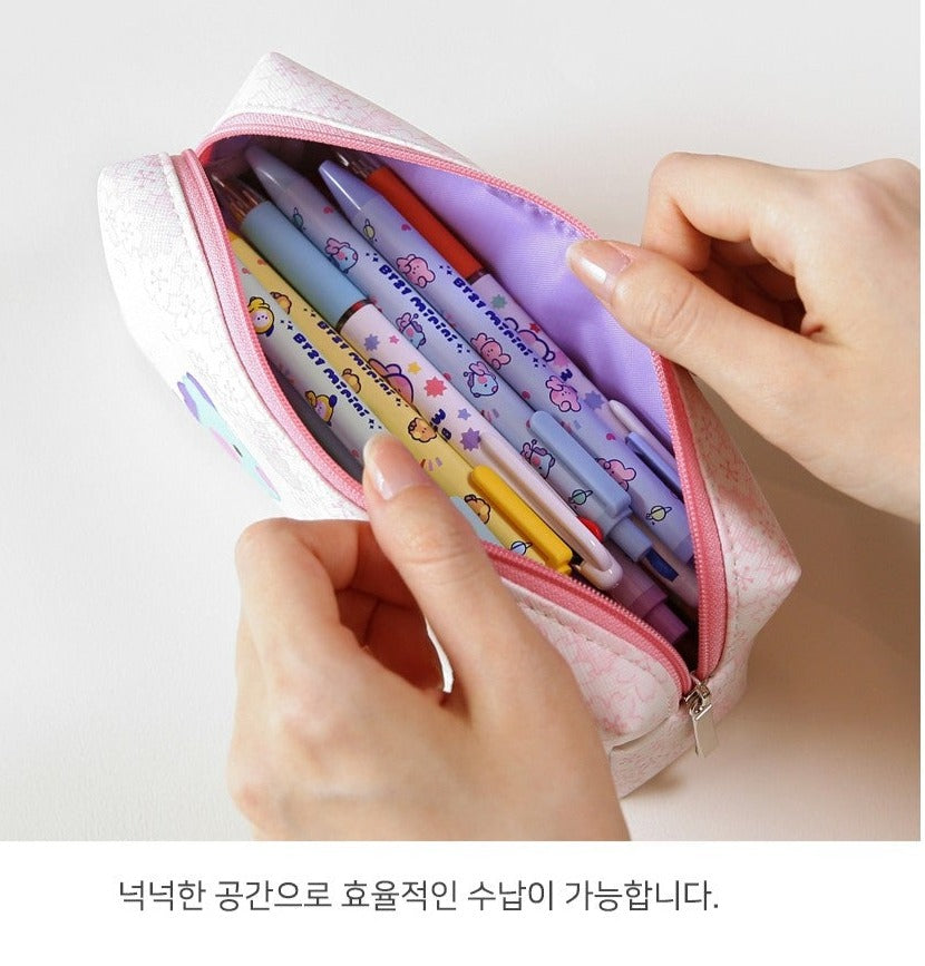 BT21 OFFICIAL MININI PEN POUCH CHERRY BLOSSOM - Swiss K-POPup