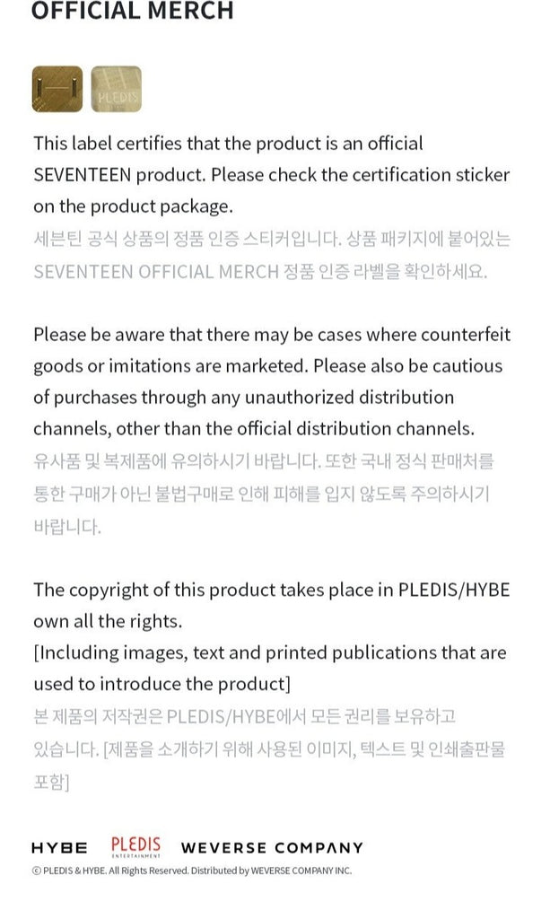[PRE-ORDER]  SEVENTEEN - FOLLOW TO SEOUL TOUR OFFICIAL MD - CROSS BAG - Swiss K-POPup