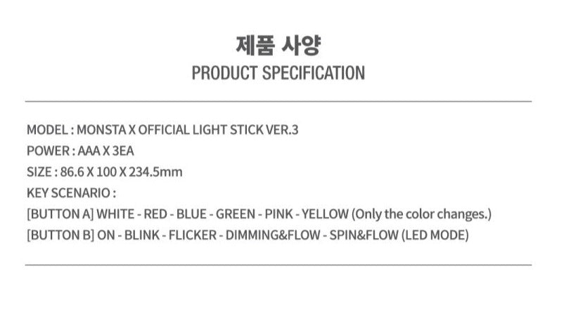 [PRE-ORDER] MONSTAX - OFFICIAL LIGHT STICK VER.3 - Swiss K-POPup
