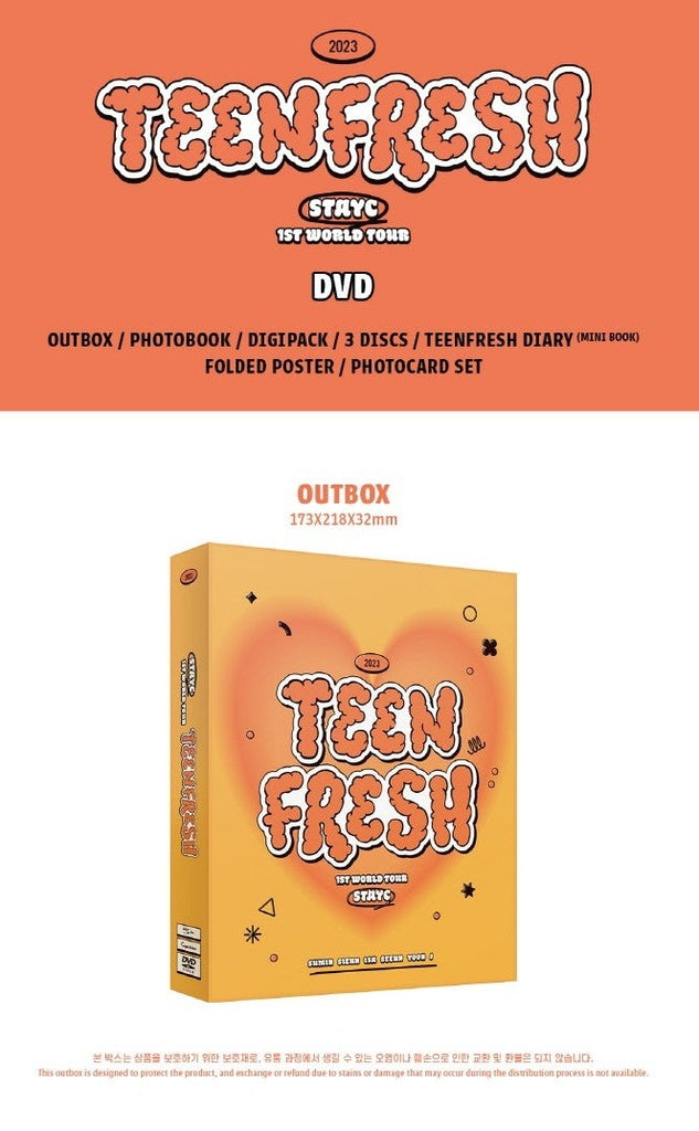 [Pre-Order] STAYC - 1ST WORLD TOUR [TEENFRESH] DVD - Swiss K-POPup