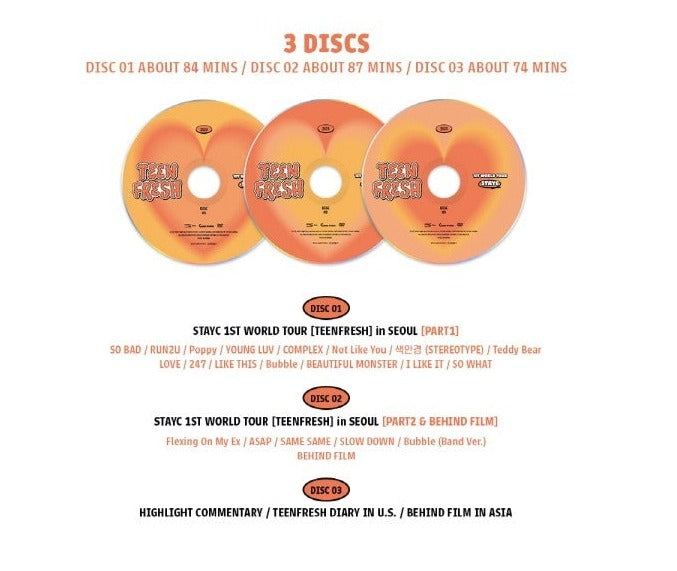 [Pre-Order] STAYC - 1ST WORLD TOUR [TEENFRESH] DVD - Swiss K-POPup