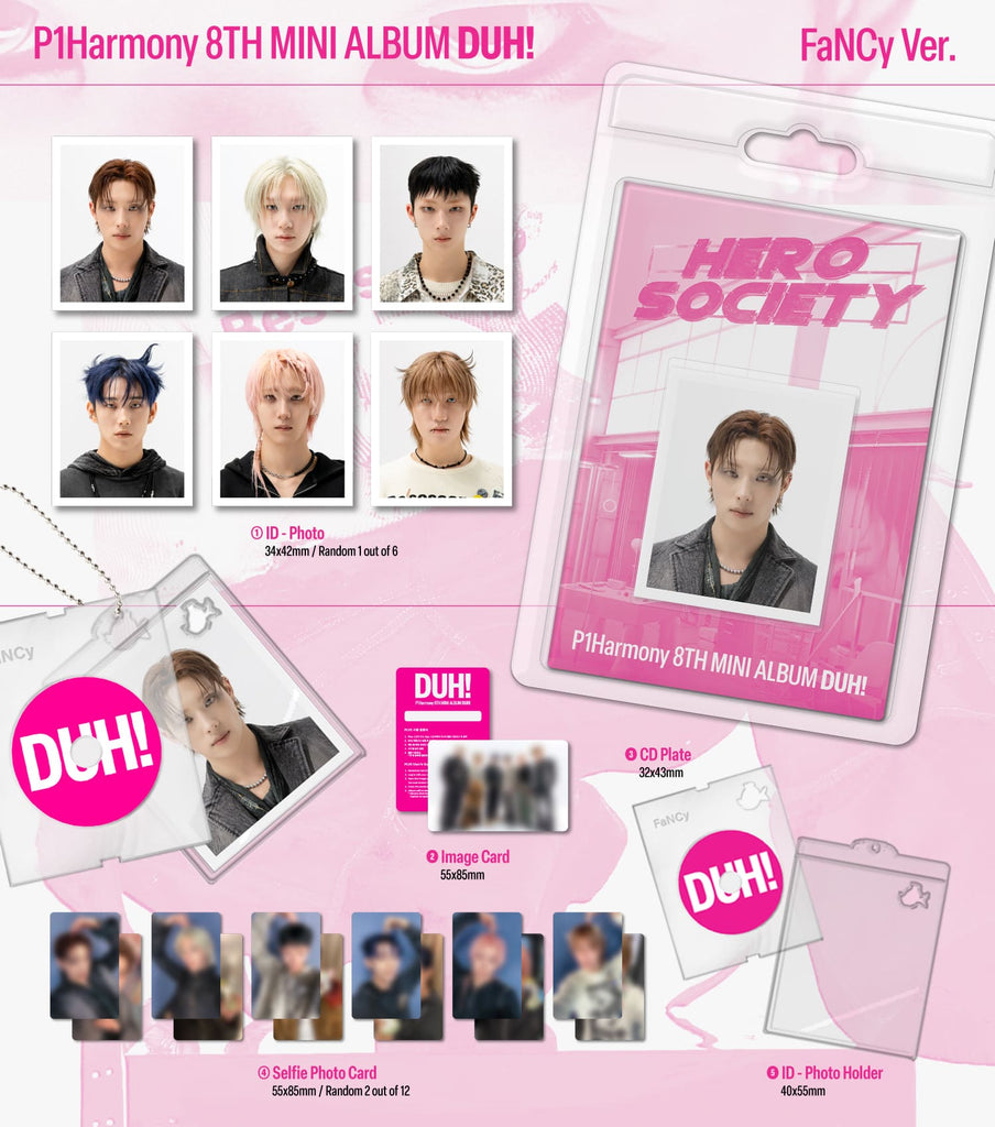[Pre-Order] P1Harmony 8th Mini Album [DUH!] (FaNCy Ver.) (PLVE) (random) - Swiss K-POPup