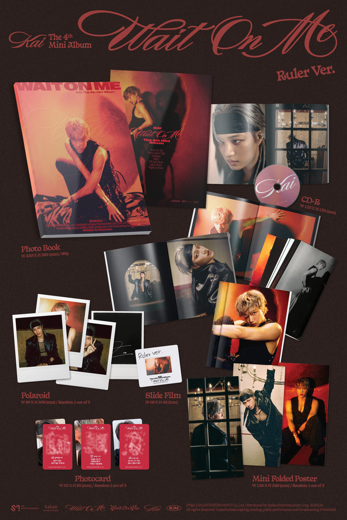 KAI 4th Mini Album [Wait On Me] (Photo Book Ver.) (Driver Ver. / Ruler Ver.) - Swiss K-POPup