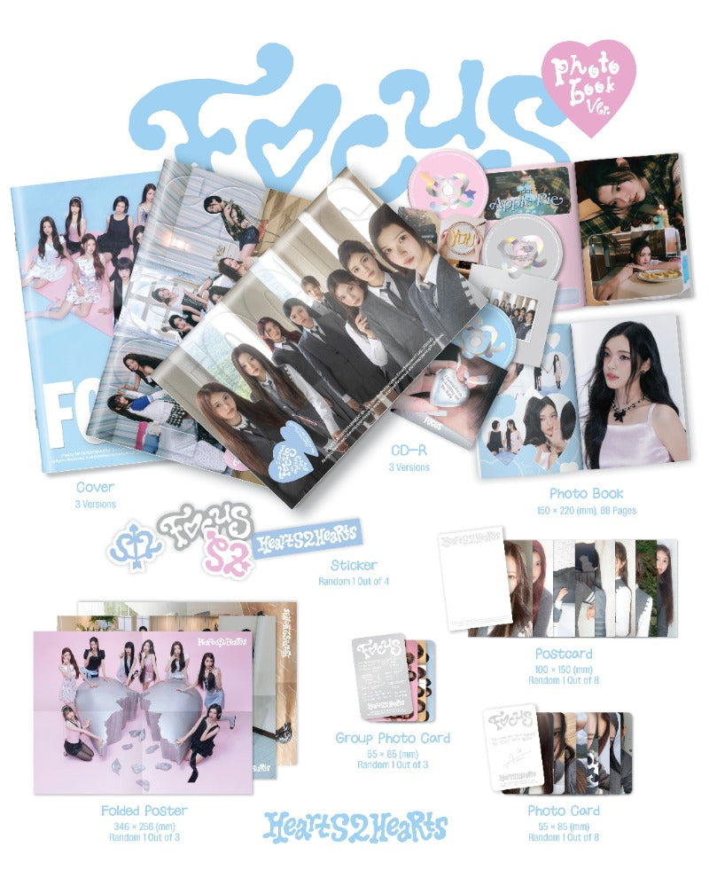 Hearts2Hearts 1st Mini Album [FOCUS] (Photobook Ver.) - Swiss K-POPup