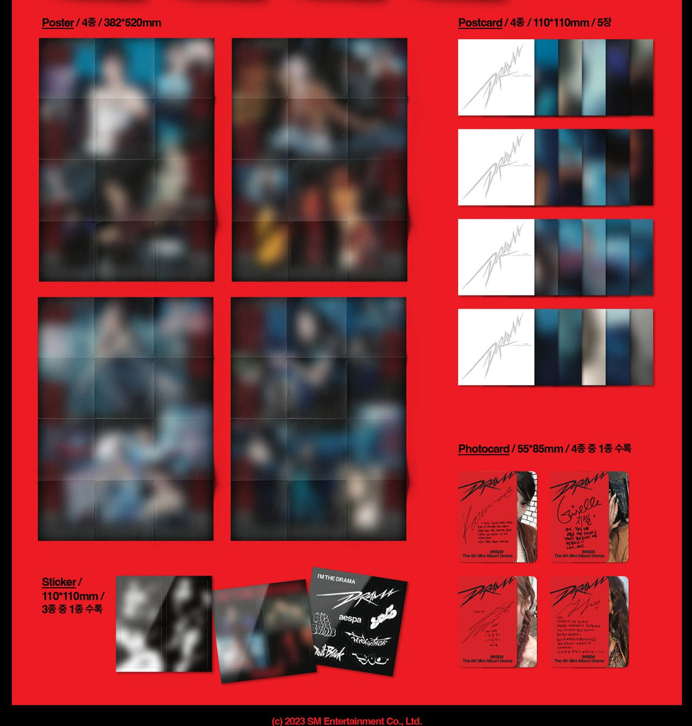 [Pre-Order] AESPA - [DRAMA] (4TH MINI ALBUM) (SCENE VER.) (RANDOM VER.) - Swiss K-POPup