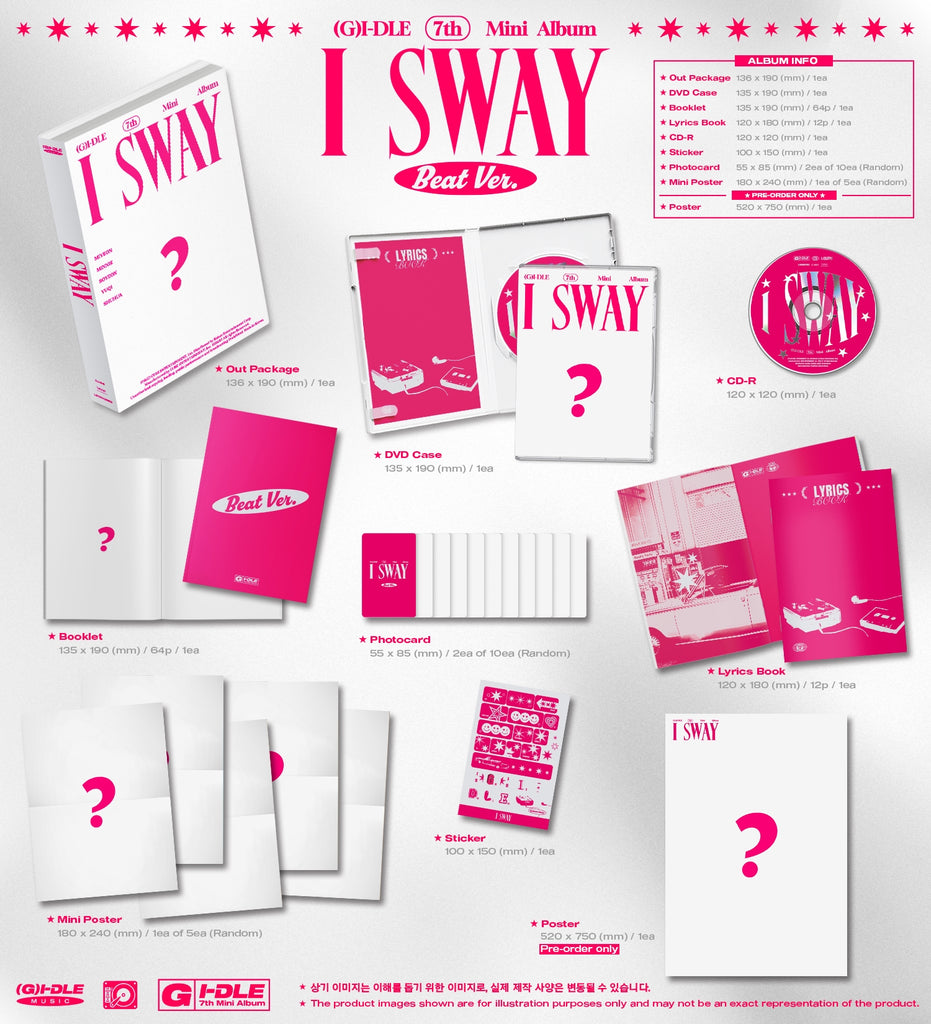 (G)I-DLE 7th Mini Album [I SWAY]  (Special Gift : Photocard 2 ea) - Swiss K-POPup