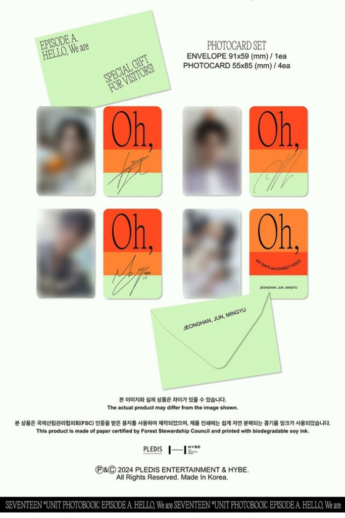 SEVENTEENUnit Photobook [Episode : Oh, My Days and Sweet Voice] - Swiss K-POPup