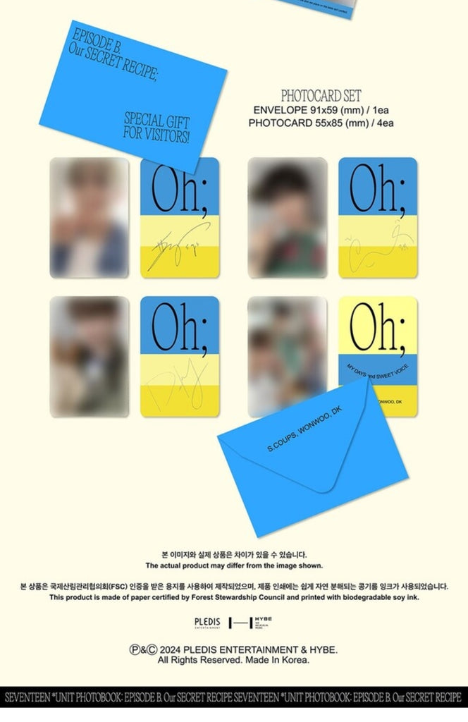 SEVENTEENUnit Photobook [Episode : Oh, My Days and Sweet Voice] - Swiss K-POPup
