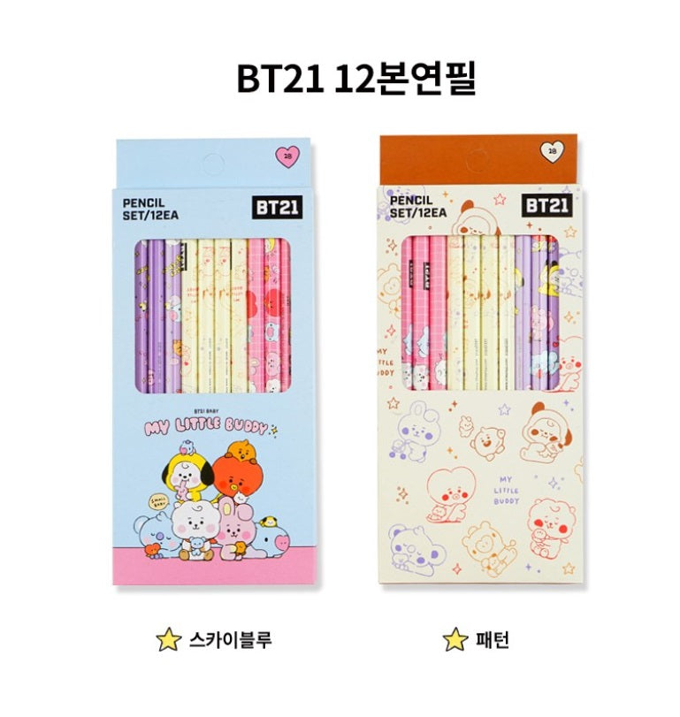 [BT21] MY LITTLE BUDDY PENCIL SET (12EA) (OFFICIAL) - Swiss K-POPup