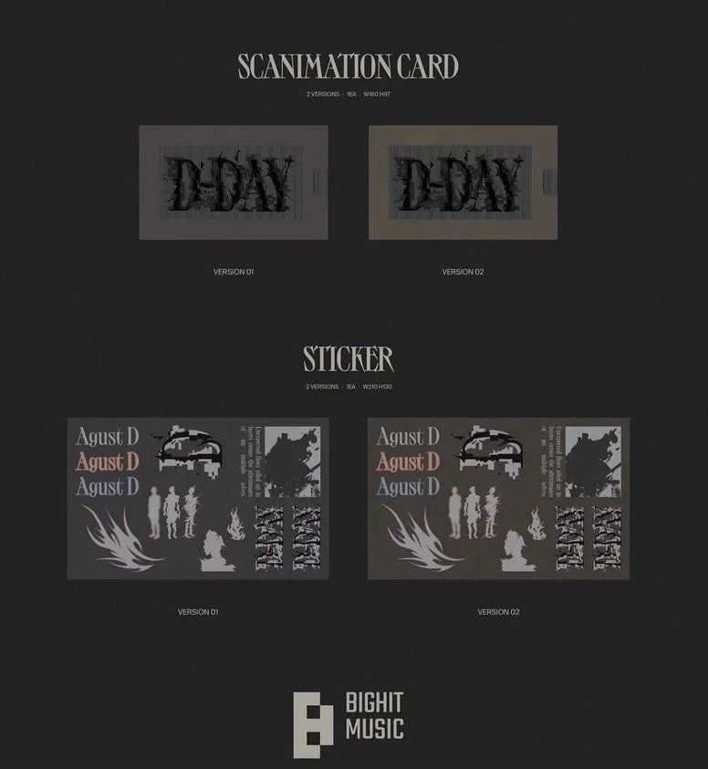 [PRE-ORDER] AGUST D [D-DAY] (Standard ver.) - Swiss K-POPup