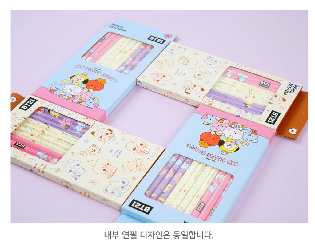 [BT21] MY LITTLE BUDDY PENCIL SET (12EA) (OFFICIAL) - Swiss K-POPup